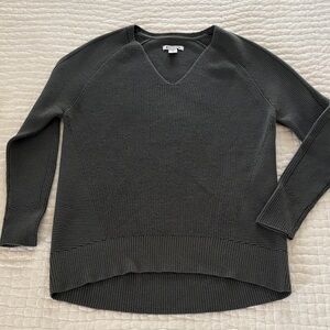 Athleta V-Neck Sweater - Dark Gray